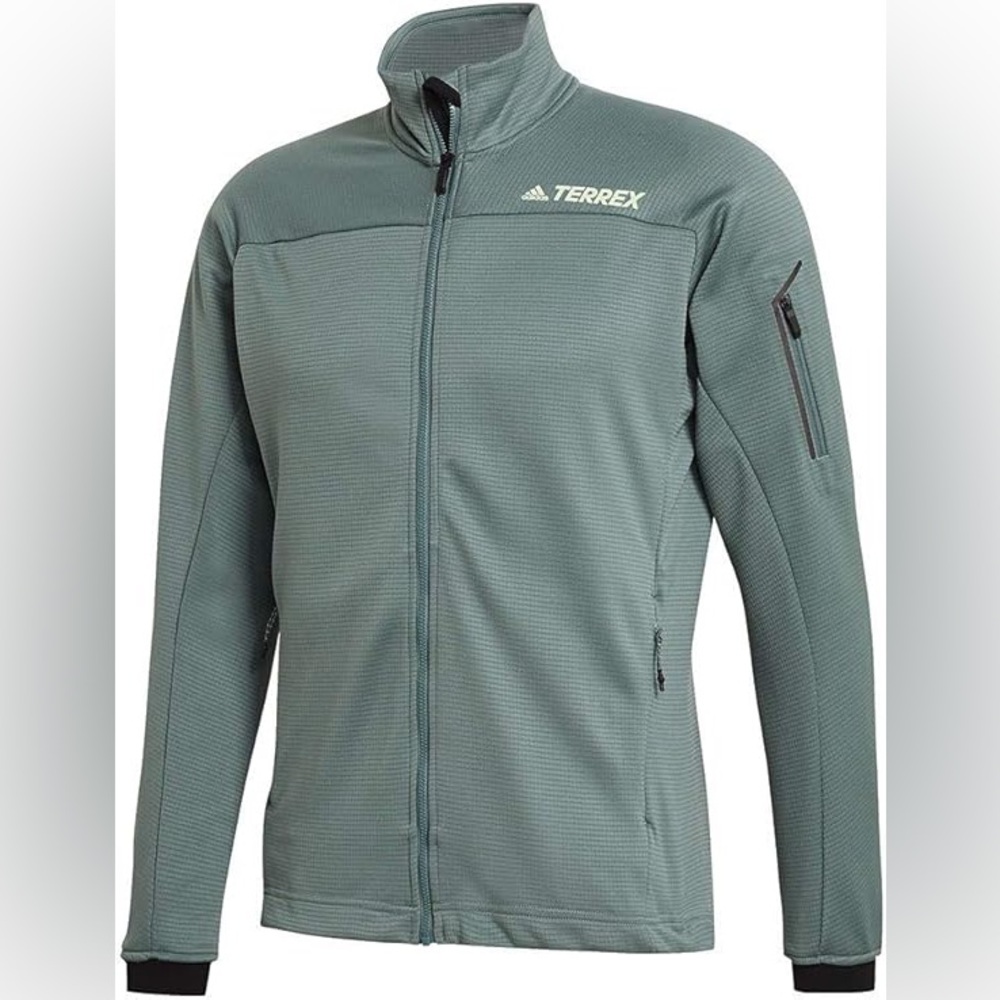 New adidas Terrex Green Men's unisex zip up insulated lightweight Jacket Sz sm